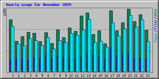 Hourly usage for November 2025